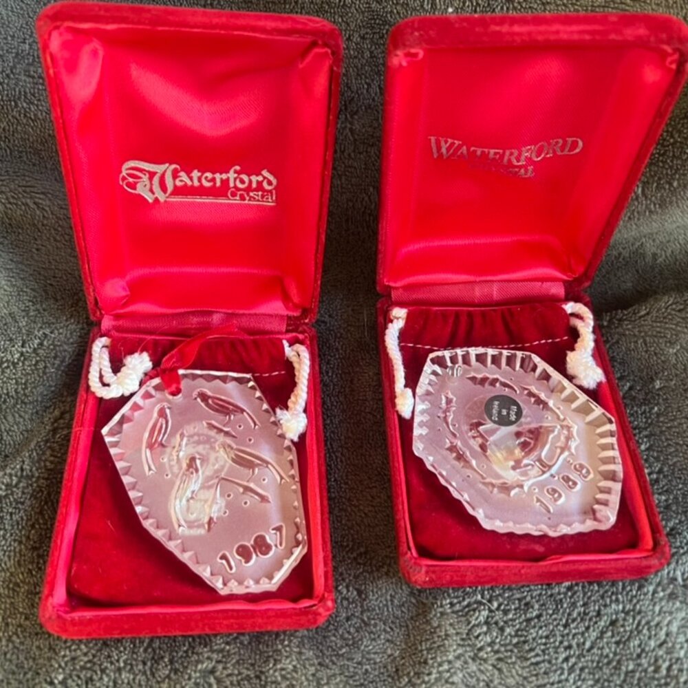 Waterford Christmas Ornaments ~ Vintage ~ Rare and hard to find
